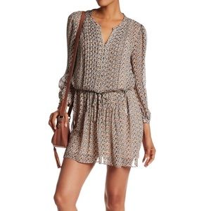 Joie Xyla 100% Silk Geometric Print Boho Dress